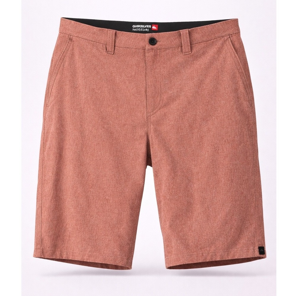 Quiksilver Amphibians Hybrid Shorts Mens‎ Casual Golf Swim Salmon 32x20